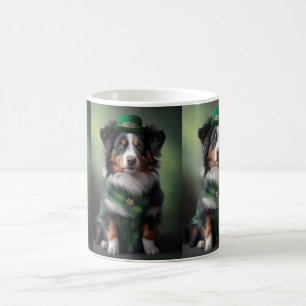 australian shepherd saint patrick kaffemugg