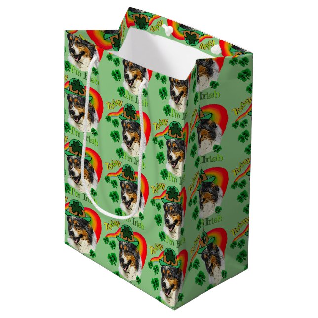 Australian shepherd Saint Patricks Day (Framsidan Vinklad)