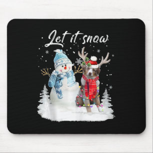 Australian shepherd Santa Hund jul, Snögubbe Xm Musmatta