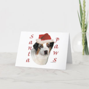 Australian shepherd Santa Tassar Helgkort