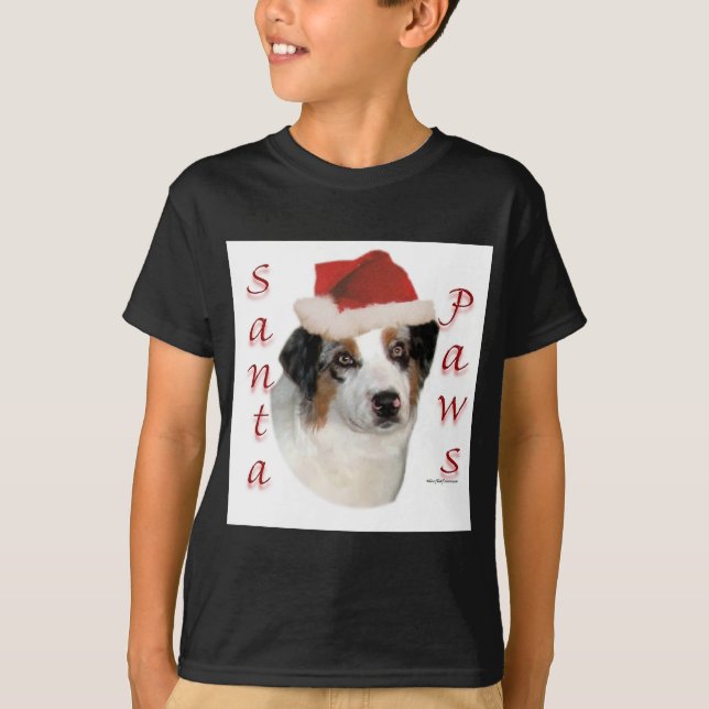 Australian shepherd Santa Tassar T Shirt (Framsida)