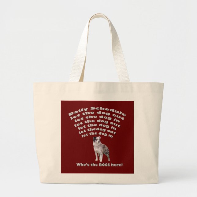 Australian shepherd-schema jumbo tygkasse (Framsidan)