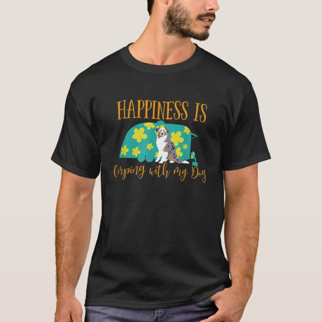 Australian shepherd Shirt Hund RV Camping Aussie T (Framsida)