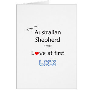 Australian shepherd Slicka design Hälsningskort
