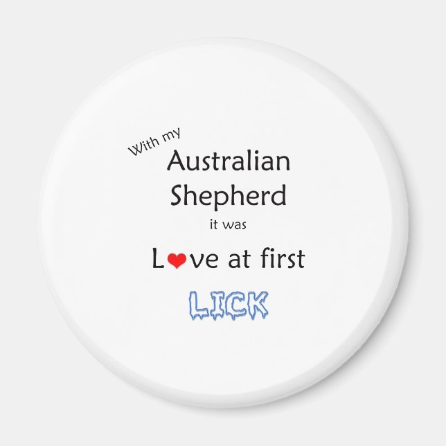 Australian shepherd Slicka design Magnet (Framsidan)