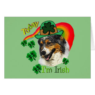 Australian shepherd St Patricks Hälsningskort