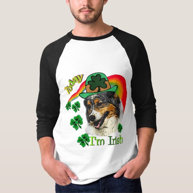 Australian shepherd St Patricks Tee (Framsida)