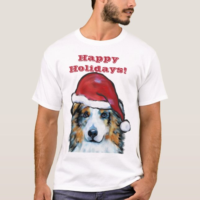 Australian Shepherd  T Shirt (Framsida)