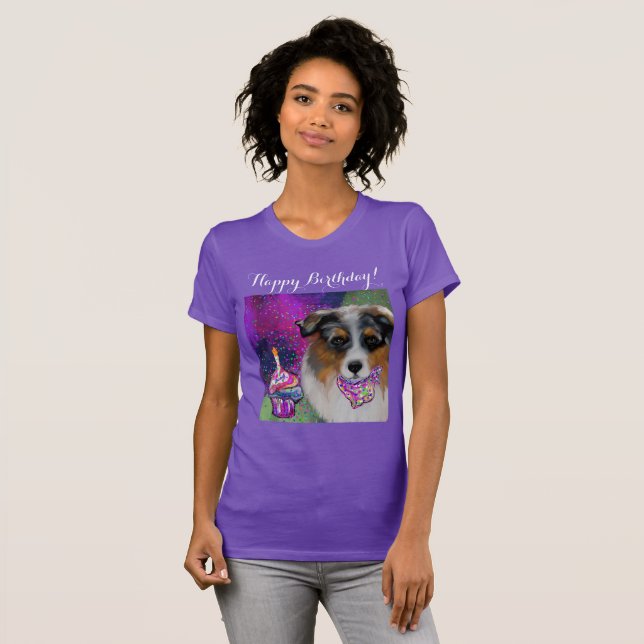 Australian Shepherd T Shirt (Hel framsida)