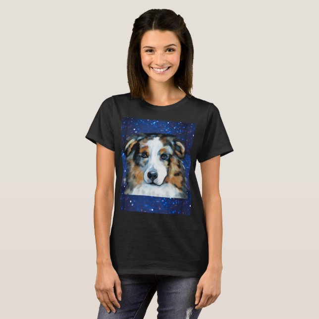 Australian shepherd t shirt (Hel framsida)