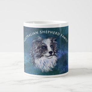 Australian shepherd teckning kaffe mugg jumbo mugg