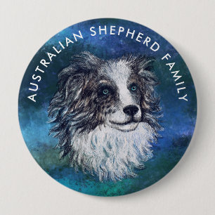 Australian shepherd teckning knapp