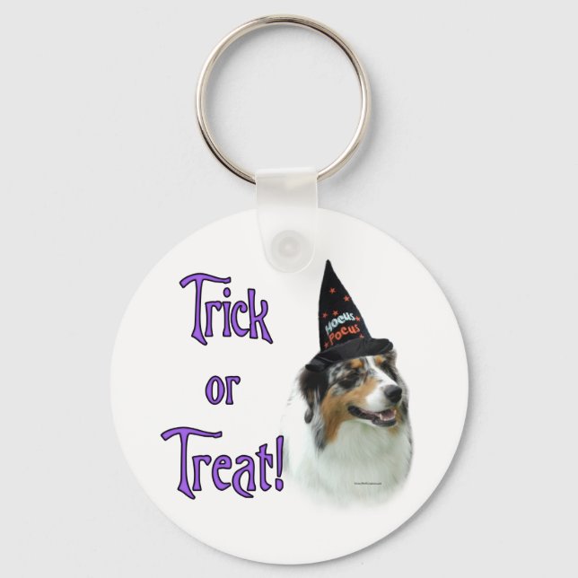Australian shepherd Trick Nyckelring (Framsida)