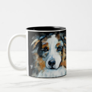 Australian Shepherd Två-Tonad Mugg