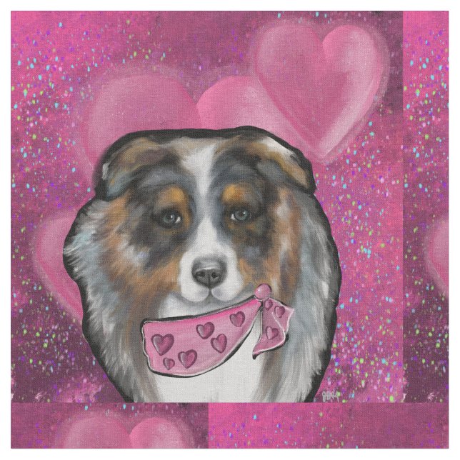 Australian Shepherd  Tyg (Närbild)