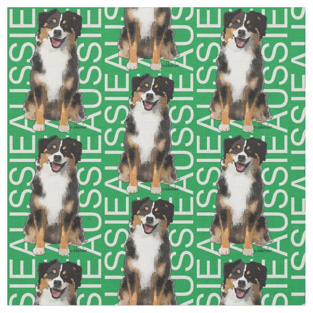 Australian shepherd tyg (Närbild)