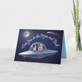Australian Shepherd Valentine Card Helgkort