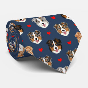 Australian Shepherd Valentine-hjärta Mönster Hund Slips