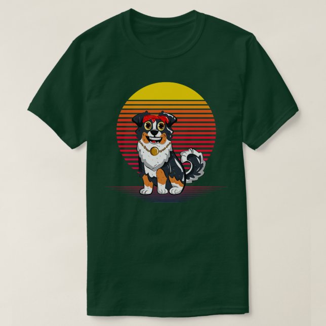 Australian shepherd Vapor T Shirt (Design framsida)