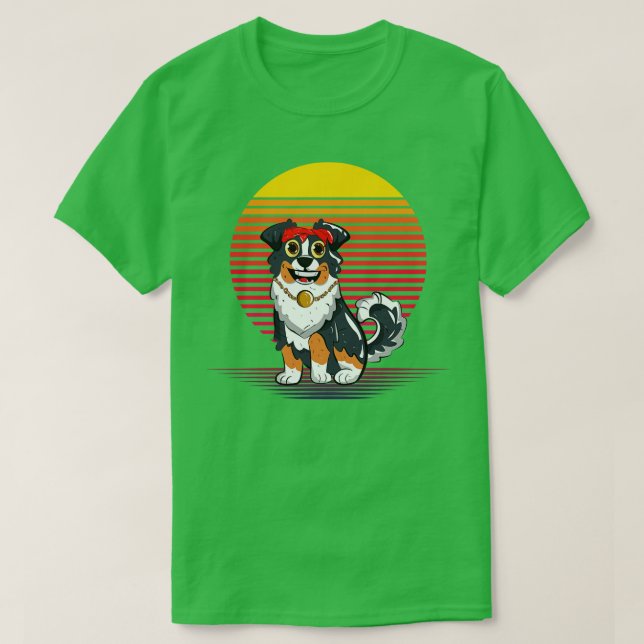 Australian shepherd Vapor T Shirt (Design framsida)