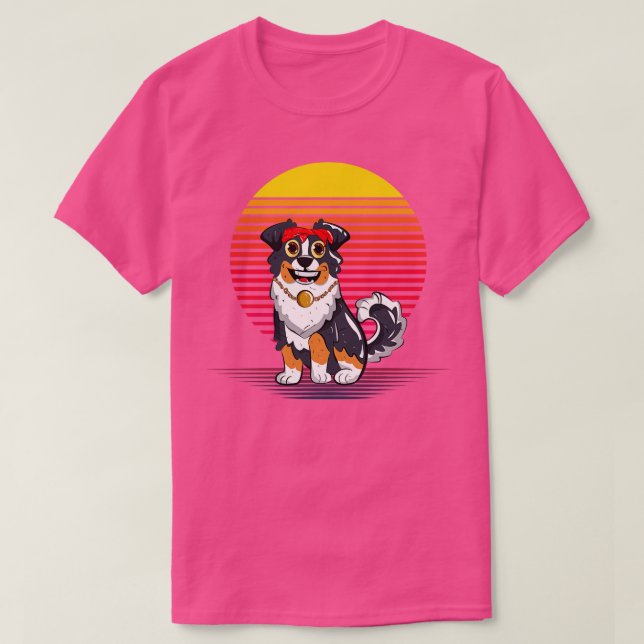 Australian shepherd Vapor T Shirt (Design framsida)