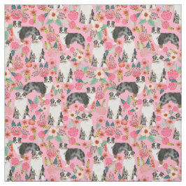 Australian shepherd väv blommigt mönster tyg