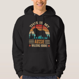 Australian Shepherd Walking Aussie Walker Sunset Hoodie
