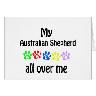 Australian shepherd Walks Design Hälsningskort