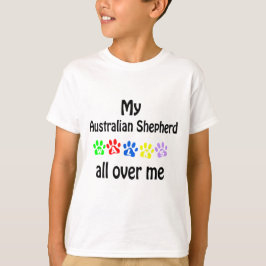 Australian shepherd Walks Design T-shirt