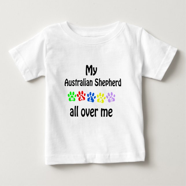 Australian shepherd Walks Design Tee (Framsida)