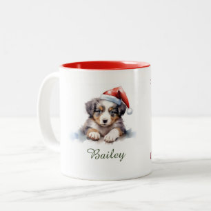 Australian shepherd Watercolor jul Mugg