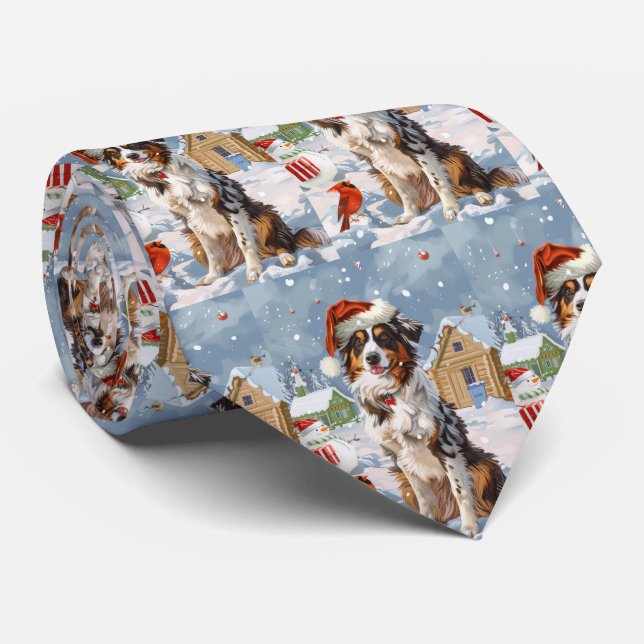 Australian shepherd Winter Wonderland jul Slips (Rullad)