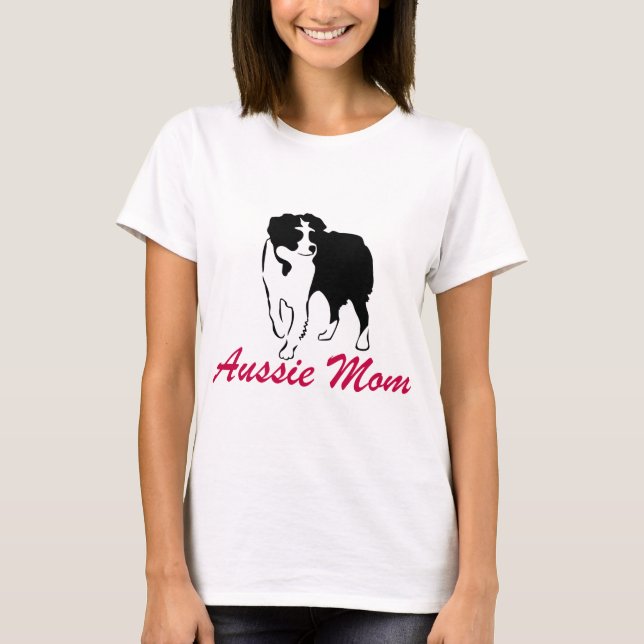 Australian shepherdAussiemamma Tee (Framsida)