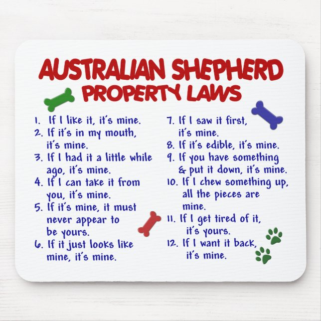 AUSTRALIAN SHEPHERDegendomlagar 2 Musmatta (Framsidan)