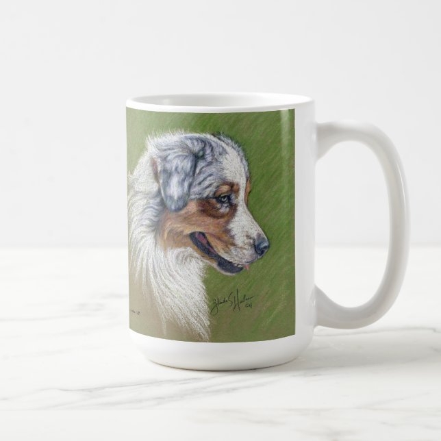 Australian shepherdhund av Glenda S. Harlan Kaffemugg (Höger)