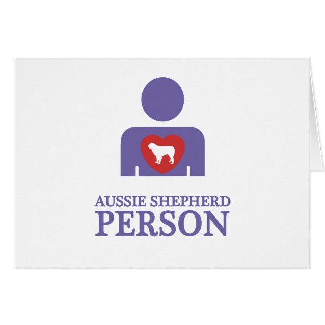 Australian shepherdhund hälsningskort (Framsidan Horizontal)