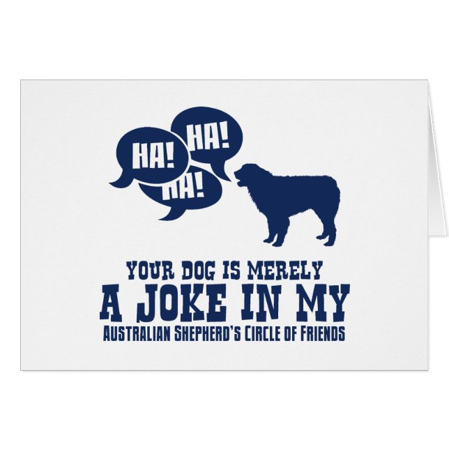 Australian shepherdhund hälsningskort (Framsidan Horizontal)