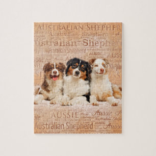 Australian shepherdhundar på ordmoln 1 pussel