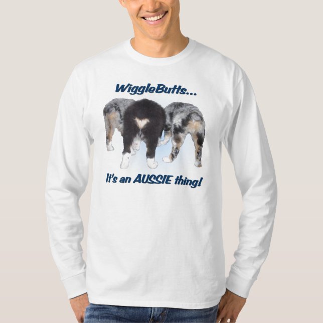 Australian shepherdlångärmadskjorta tee shirt (Framsida)