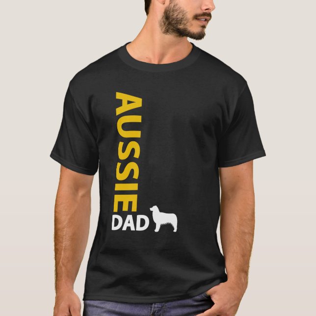 Australian shepherdpappa t-shirt (Framsida)
