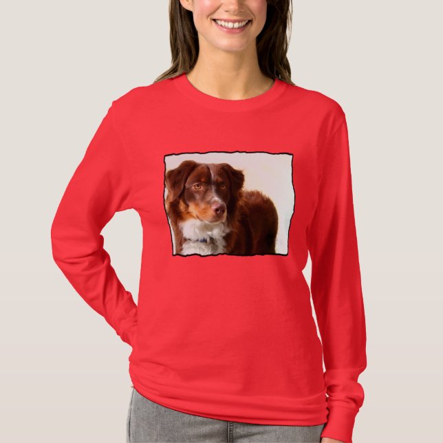 Australian shepherdskjorta t-shirt (Framsida)