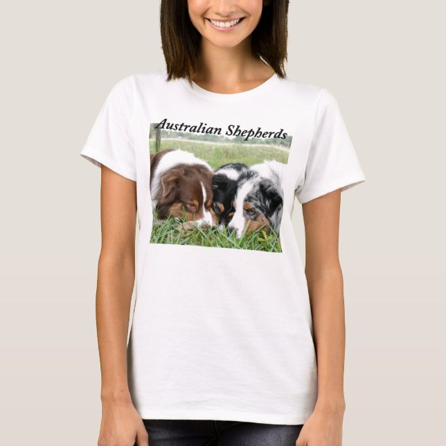 Australian shepherdT-tröja T-shirt (Framsida)