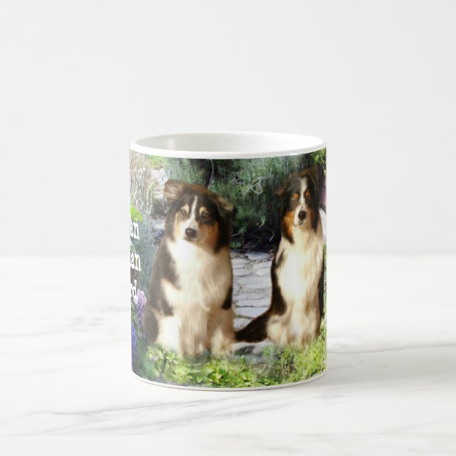 Australian shepherdträdgårdmugg kaffemugg (Center)