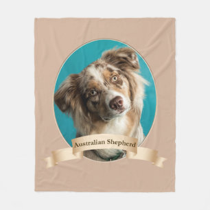 Australian shepherdullfilt fleecefilt