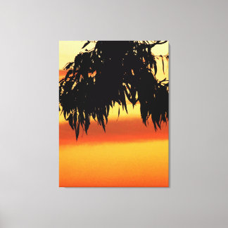 Australian Silhouette Sunset Wrapped Canvas