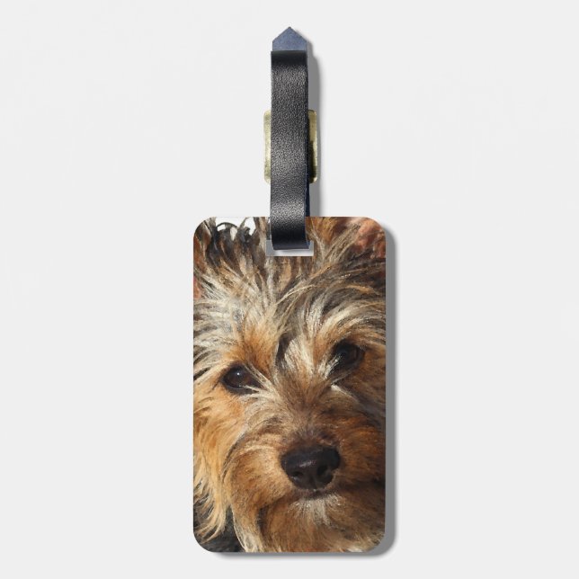 Australian Silky Terrier Bagagebricka (Baksidan Lodrät)