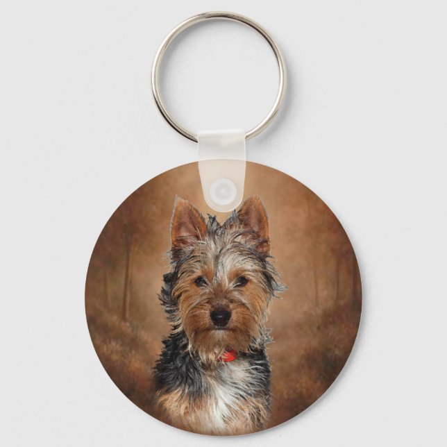Australian Silky Terrier Nyckelring (Framsida)