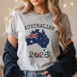 Australian Socceroos 2026 Vintage Flag Map T Shirt