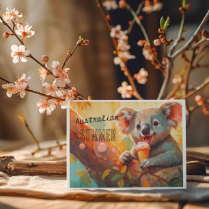 Australian Summer, koala card anpassade Helg Vykort