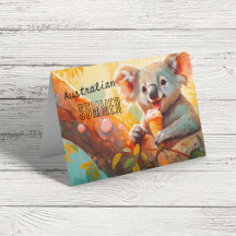 Australian Summer, koala card anpassade